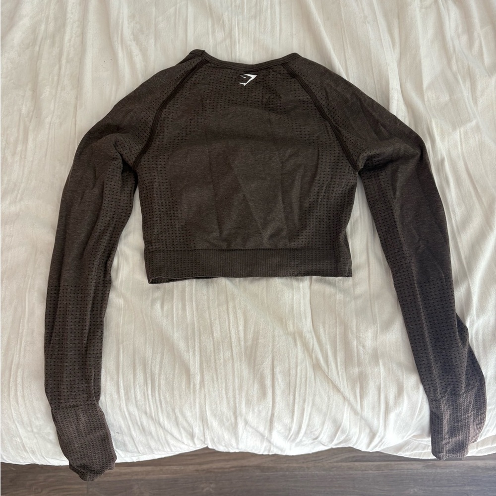 Gymshark Black Long Sleeve Crop Top